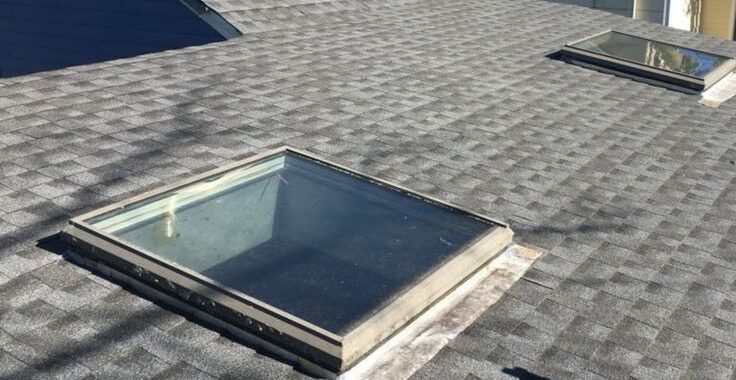 leaking skylight water damage ceiling repair Vancouver roofing services