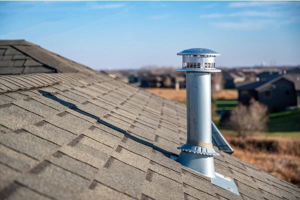 Damaged plumbing vent pipe boot causing a roof leak